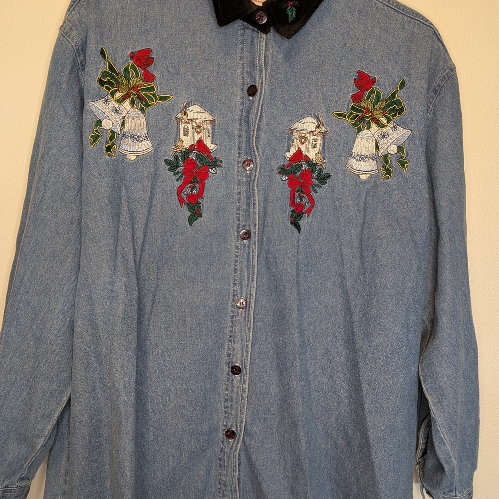 Bobbie Brooks Denim Shirt For Winter Season